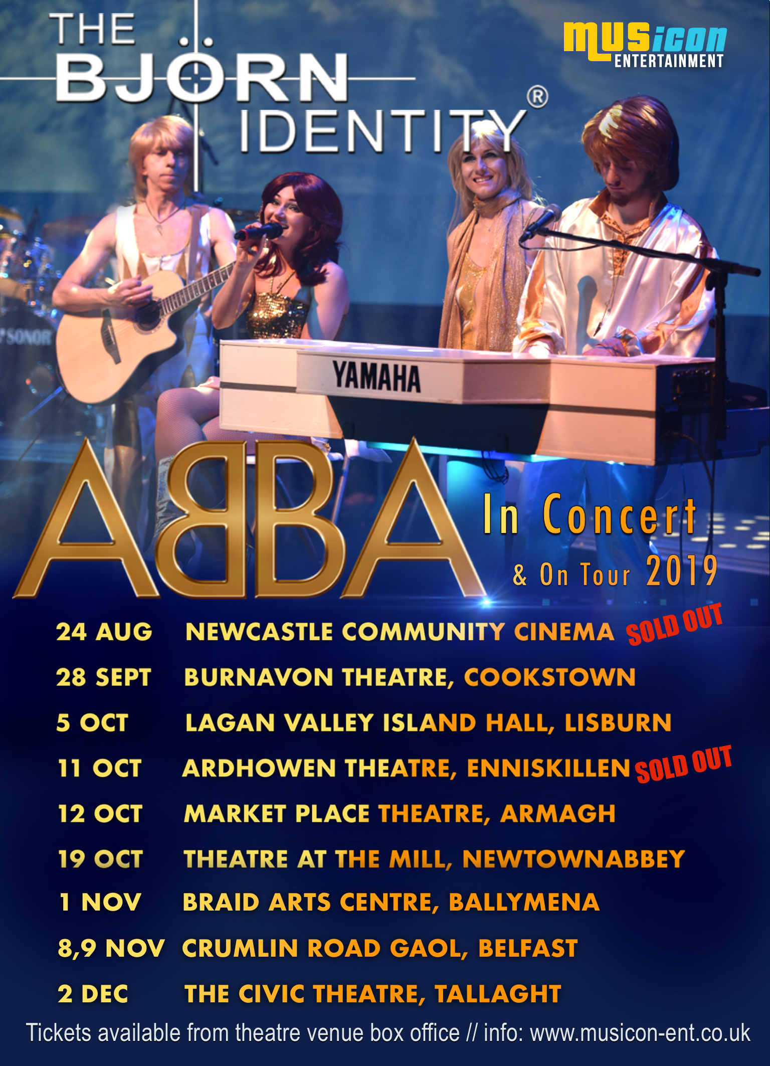 The Bjorn Identity Abba Tribute band theatre tour Ireland